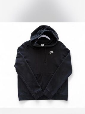 Nike Sportswear Club Fleece Pullover Hoodie BV2654-410 Black Men's Size Medium